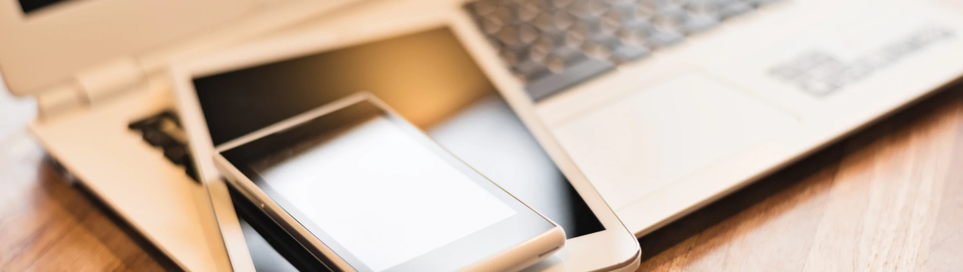 phone and laptop on the table